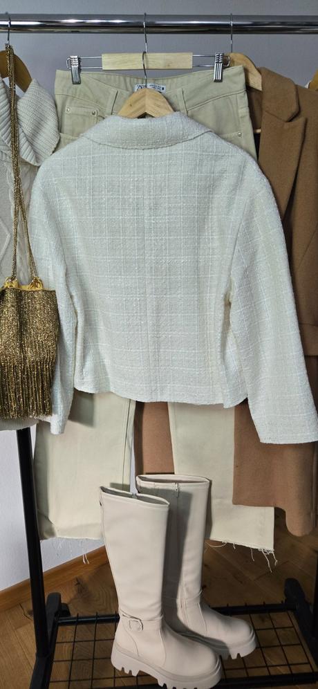 Tvidový kabátik zara, zara,m