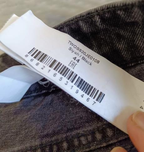 Džínsy sivočierne, 44