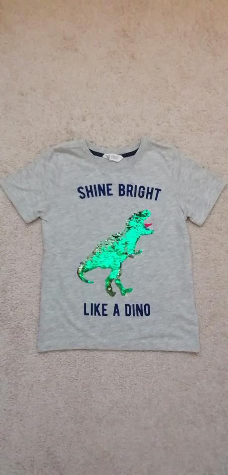 Tričko s dinom, h&m,128