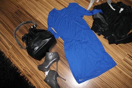 Modré padavé šaty mango v. m, mango,m