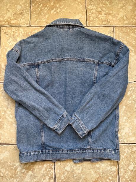 Oversized riflová bunda bershka, bershka,xs