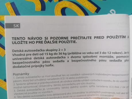 Autosedačka izopa 15-36 kg, 