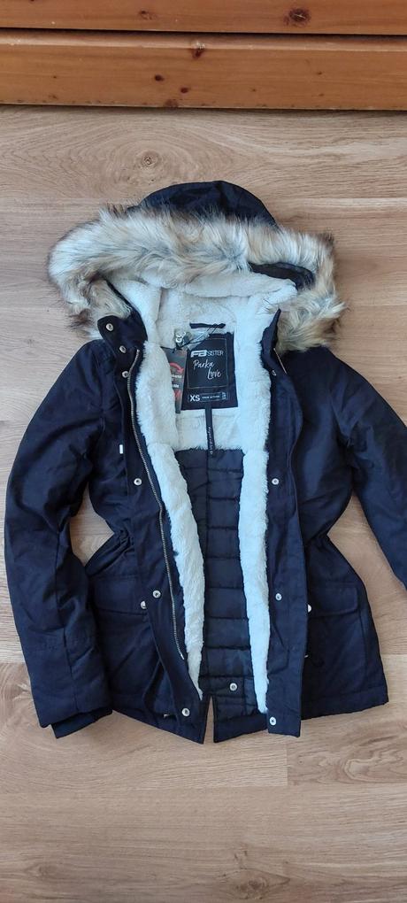 Čierna zateplená parka, new yorker,xs