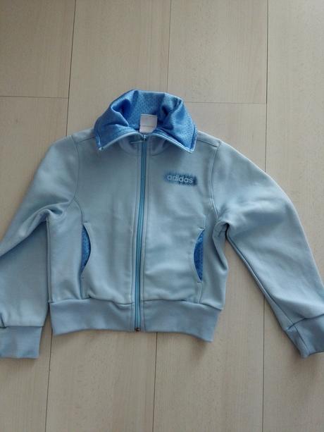 Mikina adidas bledomodrá na zips, vel.128, p.č.108, adidas,128