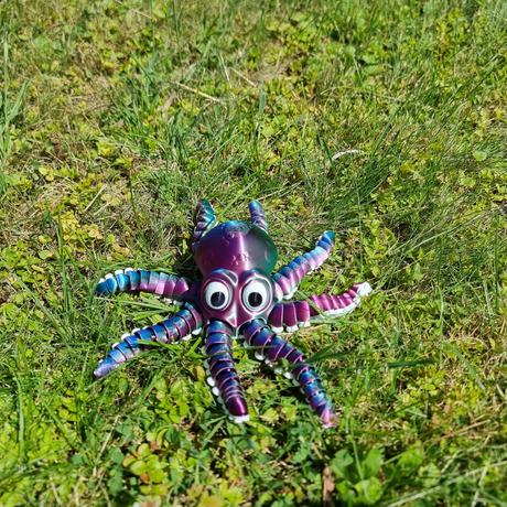 3d chobotnička s pohyblivými časťami, 