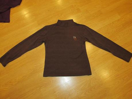 Hnedé tričko zo stojačikom v. l, l