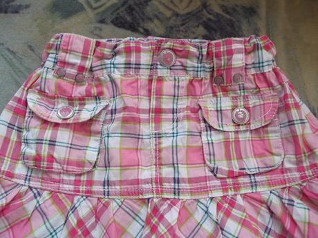 Bledoružová sukňa s motívom karo - dopo dopo - 110, dopodopo,110