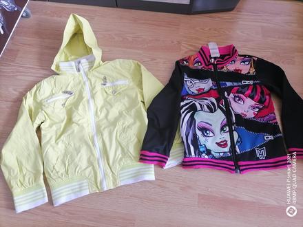 Bunda tenká pre dievčatko +mikina na 8rokov, 128