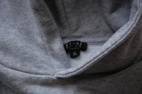 Oversize mikina s džínsovým detailom boohoo man, xl