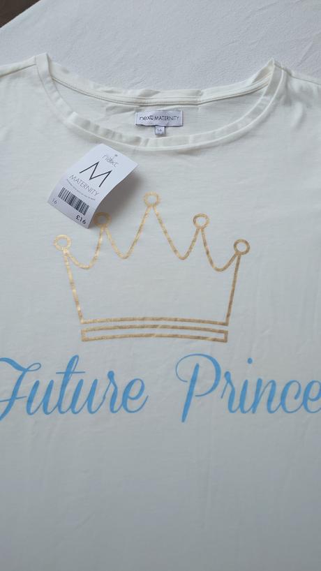 Next tehotenské tričko s nápisom budúci princ, next,44