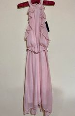 Ružové silónové šaty s opaskom, mohito,36