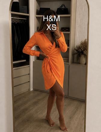 H&m šaty oranžové, h&m,xs