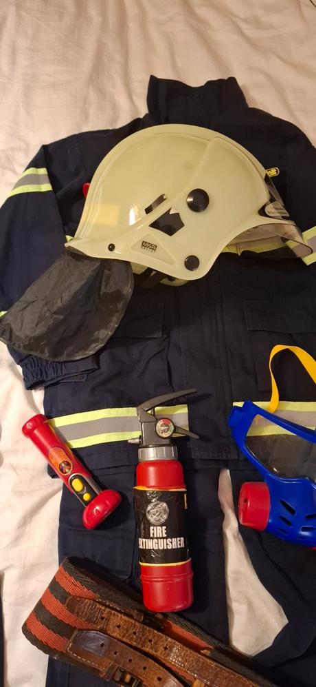 Hasičské oblečenie pre deti - kostým, veľ. 134,