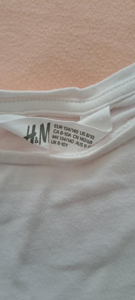 2x trička, h&m,134