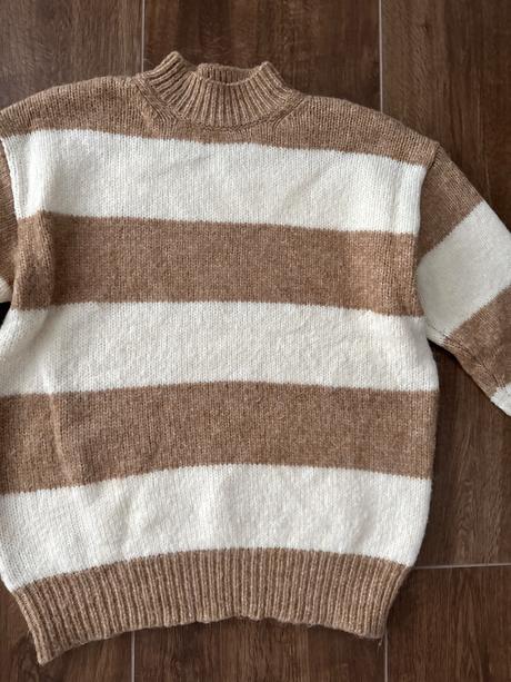 Pásikavý sveter, mango,xs