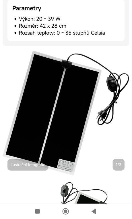 Vyhrievaciu podložku pre obojživelníky, plazy a in, 