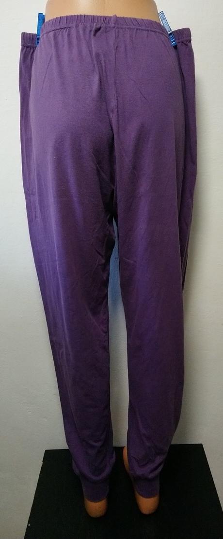Dámske tmavo fialové pyžamové nohavice, xxl
