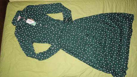 Nove bodkovane saty boden pre vyssiu postavu, mini boden,40