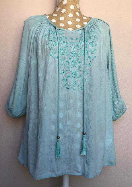 Blúzka / tunika v mentolovej zelenej, 34