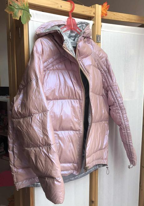 Dámska perleťová zimná bunda obojstranná, m