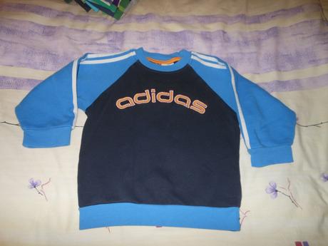 Tmavomodrá mikinka adidas 92 - 98 - 104, adidas,92