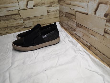 Geox 37 - dámske našuchovacie čierne topánky, geox,37