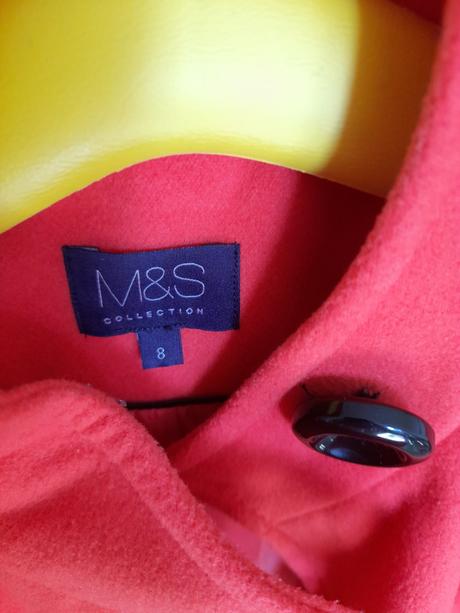 Oranžový kabát, jarník, xs/s, marks & spencer,s