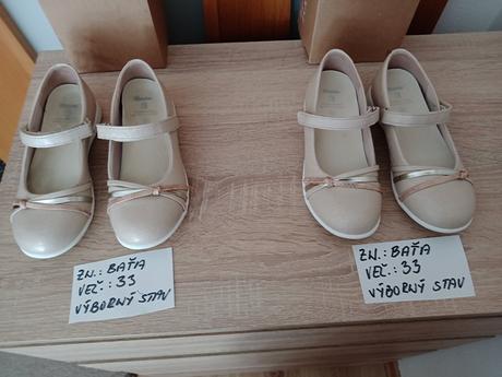 Dievčenské balerínky zn.bata veľ.33, baťa,33