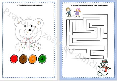 Pracovný zošit - adventný "kalendár", 