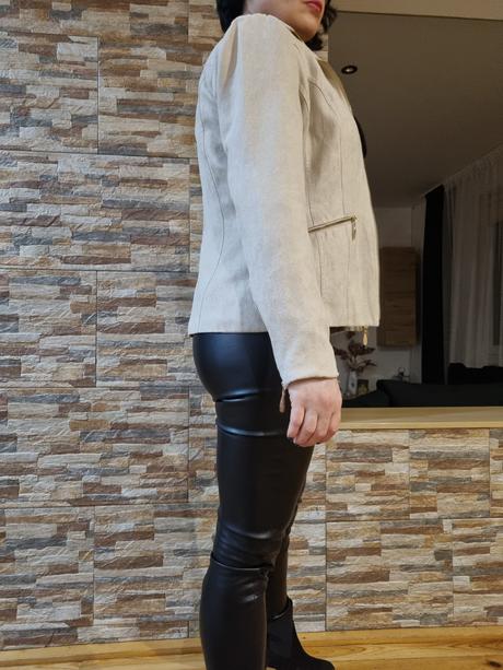 Semišové kvalitné sako top nový stav, l