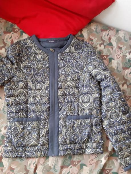 Damska prechodna bundicka_modro-zelena, promod,40