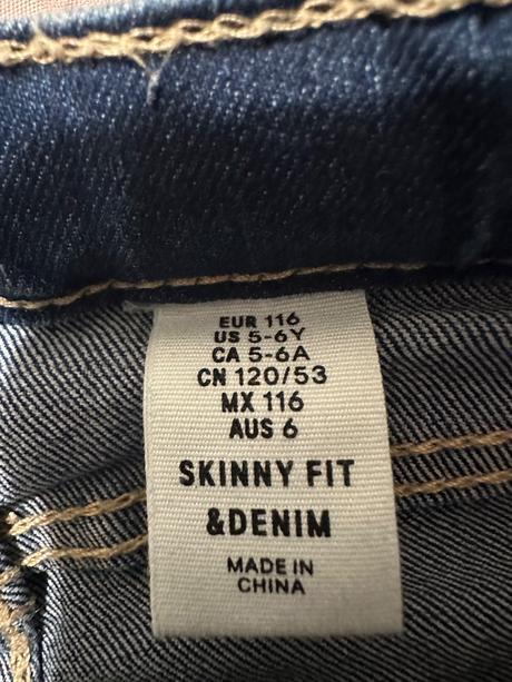 Dievčenské rifle, h&m,116