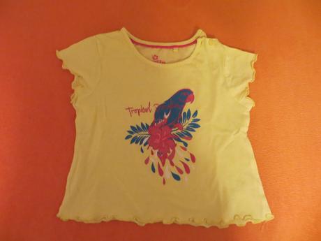 Žlté tričko s papagájom, lupilu,86