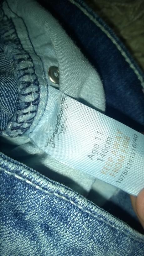 3/4 riflove kratasy denim 140/146/152/158, h&m,146