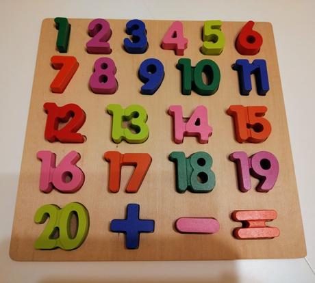 Drevená vkladačka čísla, 