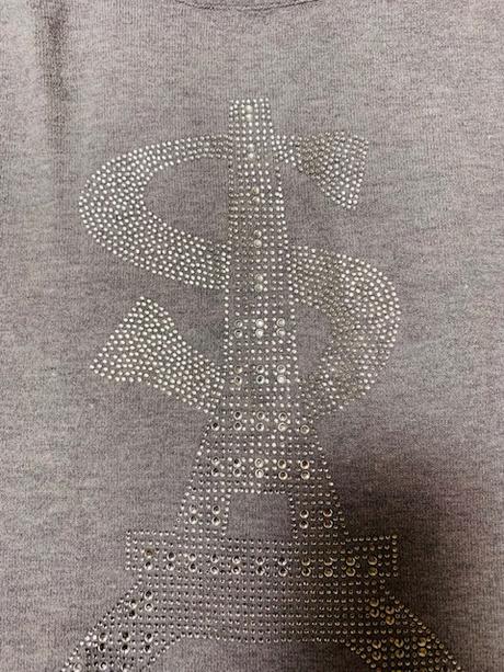 Sivý svetrík s kamienkami, l / m