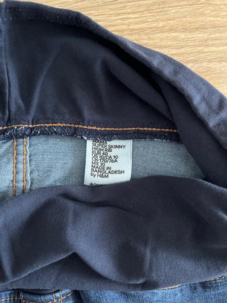 Tehotenske rifle super skinny, h&m,40