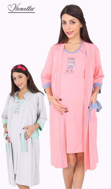 Materská nočná košieľka so županom, vienetta secret,l / m / s / xl / xxl