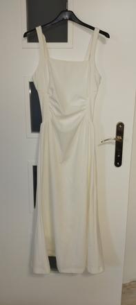 Krémové šaty zo spodničkou, xs