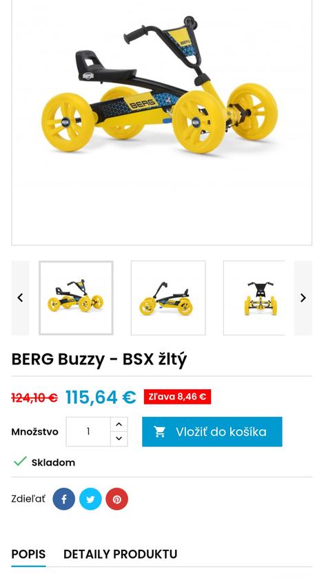 Berg buzzy slapacia kara / slapacie auticko, 