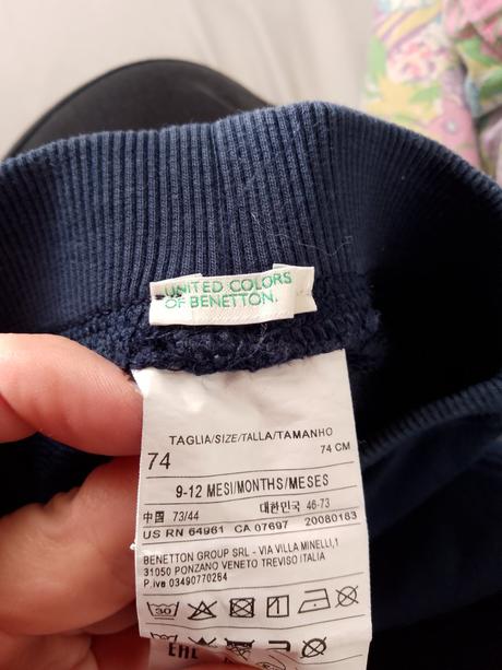 Tepláky, benetton,74