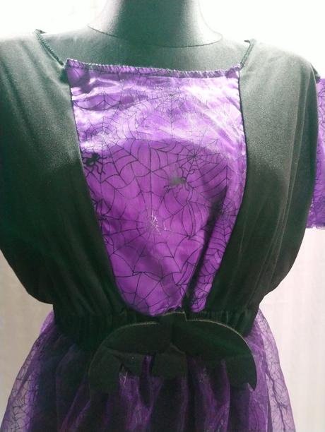 4-dielny kostým bosorka šaty plášť maska klobú s/l, 