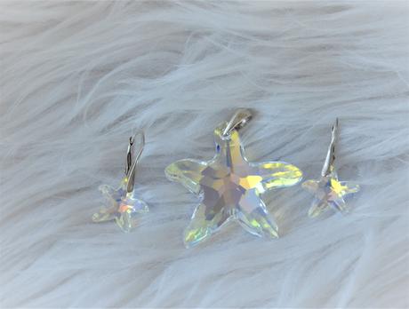 Swarovski prívesok+náušnice-stars, 