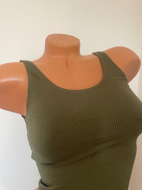 Khaki zelený top, xs/s, xs
