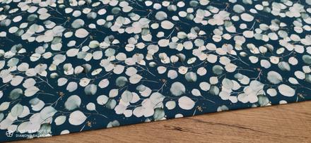 Bavlnená látka digitálna tlač - eukalyptus - cena, 