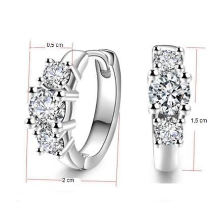 Strieborné náušnice 925 s očkami,