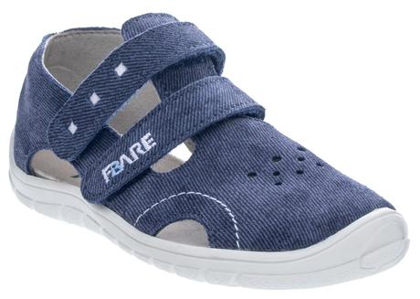 Fare bare - textilné sandále riflovina a, fare,25 / 26