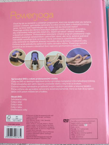 Knihy powerjoga a pilates s cd,
