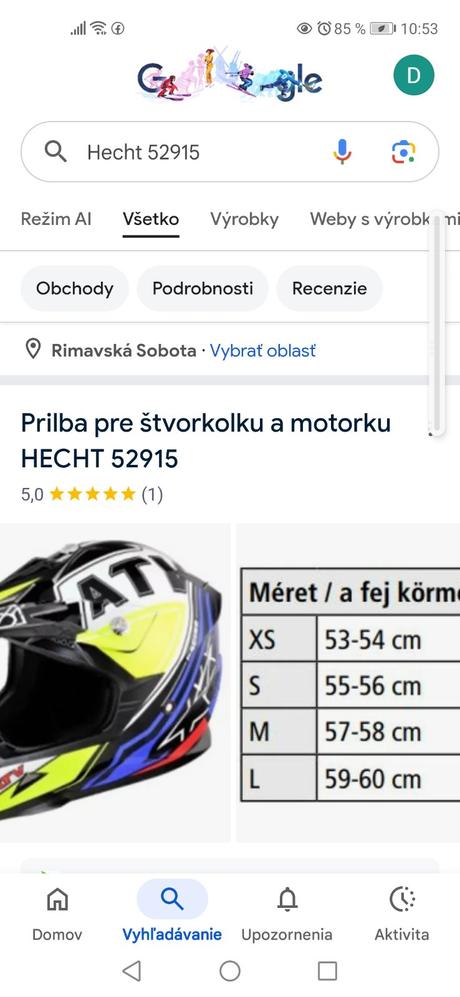 Prilba na stvorkolku hecht 52915 l, 