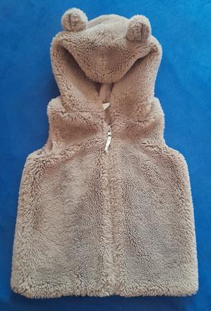 Huňatá vesta s uškami, h&m,92